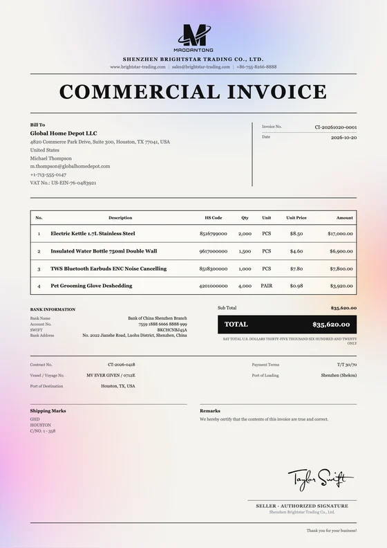 Gradient Botox export document template
